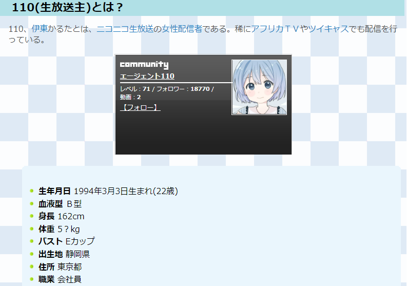 兎田ぺこらの中の人の顔バレ画像!110ちゃん時代に反射で顔バレしていた? エージェント110プロフィール - 兎田ぺこらの中の人の顔バレ画像!110ちゃん時代に反射で顔バレしていた?