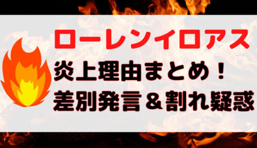 ローレンイロアスの炎上理由は「ファビョる」の不適切発言！